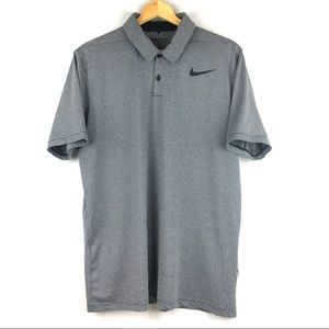 Nike Golf Dri Fit Black/White Polo Large